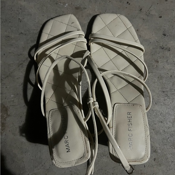 marc fisher white sandals - Picture 2 of 3